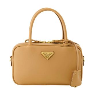 Prada Handbags, female, Beige, Size: ONE SIZE Top-handle Bag
