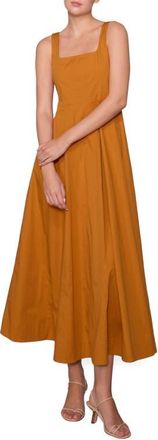 Melloday Poplin Maxi Dress in Mustard at Nordstrom, Size X-Large