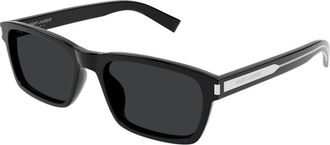 Saint Laurent Zonnebril - Heren - Zonnebrillen - Zwart - 57 MM - Accessoires