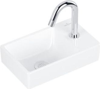 Villeroy & Boch Avento fonteinset - 36x22x11cm - kraangat rechts - chromen fonteinkraan - glans wit