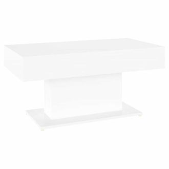 vidaXL Mesa De Centro Madera Contrachapada Blanco 96x50x45 Cm Vidaxl