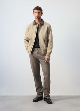 Mango Giubbotto misto cotone water repellent sabbia - Uomo - XXL - MANGO MAN