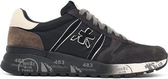 Premiata Black Ergonomic Sole Suede Accents Sneakers