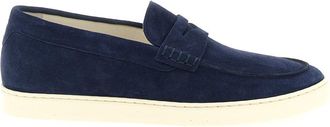 Brunello Cucinelli Blue Suede Loafers