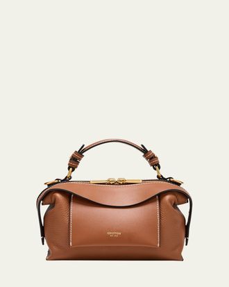 Oroton Mica Mini Leather Top-Handle Bowler Bag