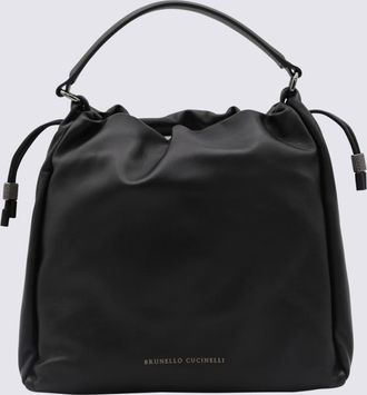 Brunello Cucinelli Black Leather Crossbody Bag