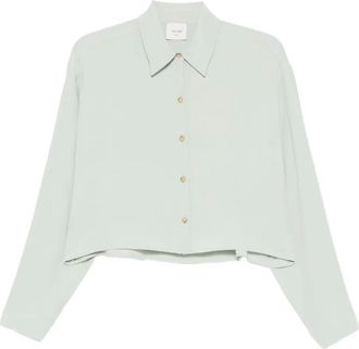 Alysi Blusa con bottoni - Verde