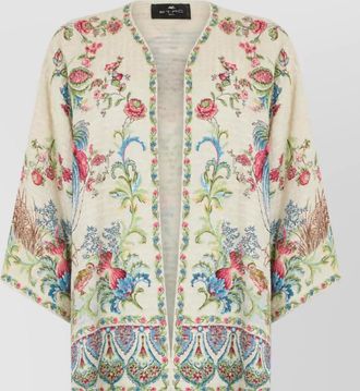 Etro floral-print kimono jacket