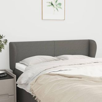 vidaXL Cabecero De Tela Gris Oscuro 147x23x78/88 Cm Vidaxl