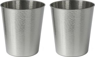 Happimess Remi Modern Classic Textured Steel 2 Gal Waste Bin in Polished Steel at Nordstrom