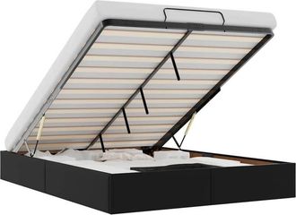 vidaXL Estructura De Cama Otomana Sin Colch&oacute;n Negro 140x200 Cm Vidaxl