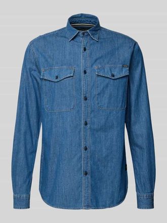 Replay Regular Fit Jeanshemd aus reiner Baumwolle in Jeansblau, Gr&ouml;&szlig;e XXL