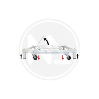 No Brand Carrello lavatrice lavastoviglie asciugatrice a telaio cm. 61x55x12H