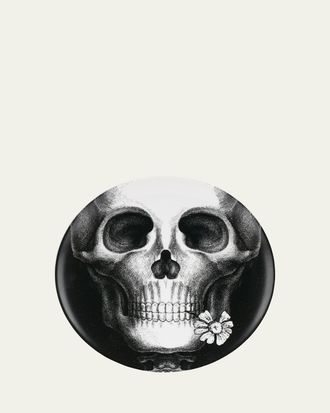 Fornasetti Tema e Variazioni n.365 Skull with Flower Wall Plate