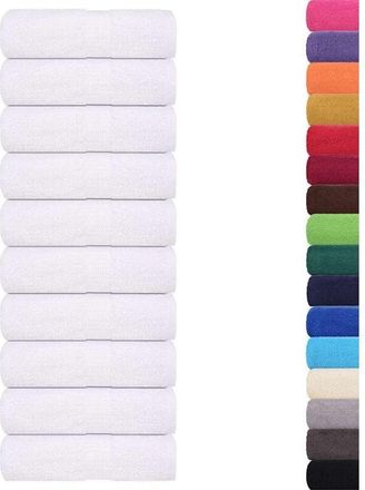 vidaXL Salviette 50 pz Bianche 15x21 cm 360 g/m&sup2; 100% Cotone - Vidaxl