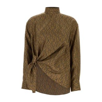 Ferragamo Dames, Blouses & Shirts, Veelkleurig, Maat: XS Zijde