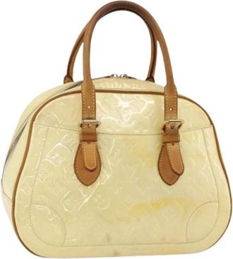 Louis Vuitton Pre-owned Handbags, female, Beige, Size: ONE SIZE Pre-owned Perle Patent Leather Hand Bag