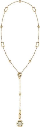 Philipp Plein $nake Hexagon Pendant Y-Necklace Watch, 28mm in Ip Yellow Gold at Nordstrom