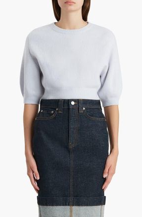 Khaite Lorelai Wool & Cashmere Blend Sweater in Ice Blue at Nordstrom, Size Medium