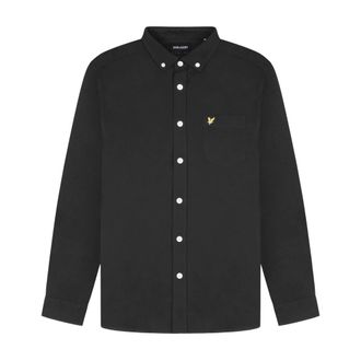Lyle & Scott Lichtgewicht Oxford Overhemd - Heren - Casual Overhemden - Zwart - S - Katoen - Overhemden