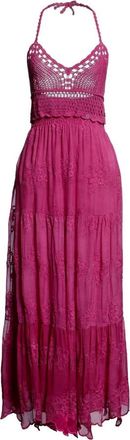 Guess Fuchsia Zijden Jurk Gemaakt in Itali&euml; - Dames - Casual kleedjes - Roze - S - Kleedjes