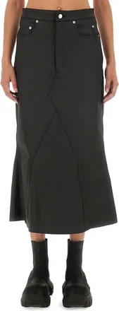 Rick Owens Denim Skirt - Black
