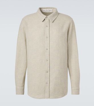 God's True Cashmere Checked cashmere shirt with quartz
