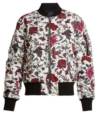 Diane Von Fürstenberg DVF Canton-print reversible bomber jacket Size S