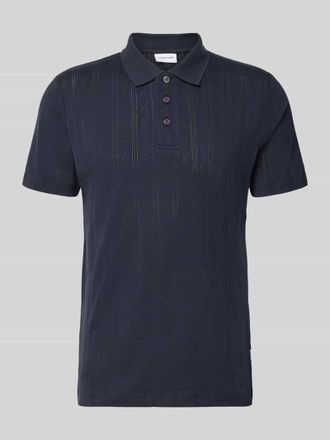 Lindbergh Lindbergh Regular Fit Poloshirt mit kurzer Knopfleiste in Marine, Gr&ouml;&szlig;e XXXL