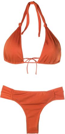 Brigitte knot-detail triangle-cup bikini - women - Polyamide/Spandex/Elastane - PP - Orange