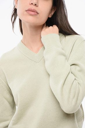 Maison Margiela MM4 MM14 Maglia Scollo a V In Cashmere a Tinta Unita Maison Margiela