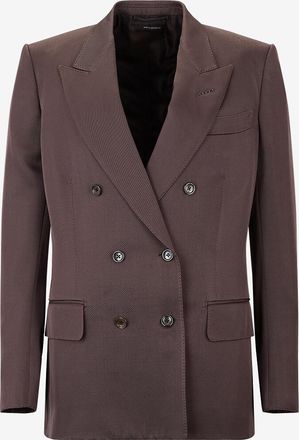 Tom Ford Zweireihiger Woll- und Seidentwillblazer Wallis