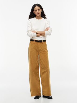 Tommy Hilfiger Womens Stretch Corduroy Wide Leg Pant - Vintage Brass - 00