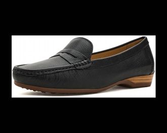 David Tate Womens Freetime Loafer In Black Leather