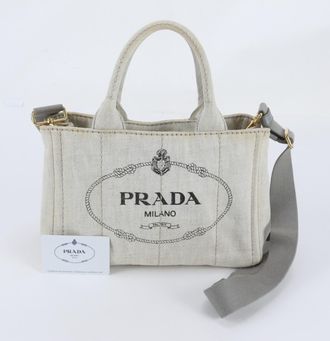 Prada Ivory Handbag Shoulder Bag Tote Bag (Pre-Owned)