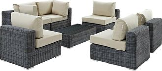 ModWay Summon 7-Piece Outdoor Patio Sunbrella Sectional Set
