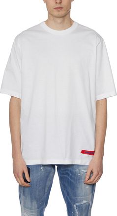 Dsquared2 Mens Cotton Printed T-shirt - White - Size Large
