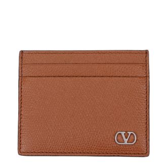 Valentino Garavani Herrens Dokumentenhalter aus braunem Leder/Sattelleder