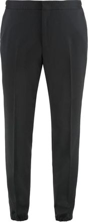 Ermenegildo Zegna Pantalon van een wolmix - Heren - Slim Fit Broeken - Zwart - 2XL - Wol - Broeken