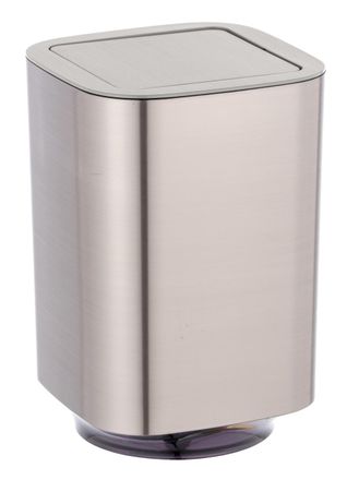 WENKO Cubo De Basura Tapa Flexi Auron Plateado 5.5 Lts