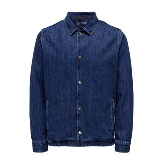 Only & Sons Camicia Carl Denim 7579 - Heren - Spijkeroverhemden - Blauw - M - Denim - Overhemden