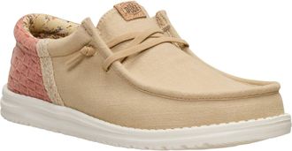 HeyDude Wally Funk Textile Mens Incense/Multi Loafers - Tan - Size UK 12