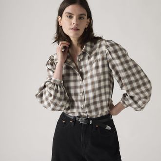 Levi's Journey Western Shirt - Womens - 2XS - Brown