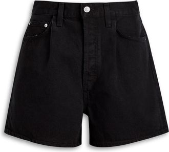 A Gold E Agolde Rhoda Denim Shorts - Black - 27 (W27 / UK8-10 / S)