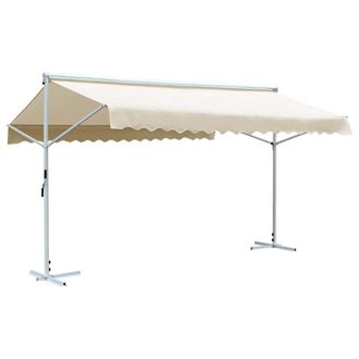 Berkfield Home Free Standing Awning 500x300 cm Cream in Beige