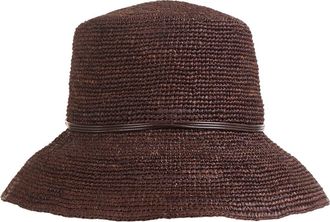 Vince Straw Drawcord Bucket Hat in Brown at Nordstrom Rack