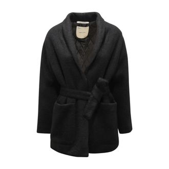 Emma & Gaia Dames, Mantels, Zwart, Maat: XS