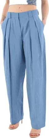 Stella McCartney Womens Blue Linen Casual Pants