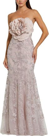Mac Duggal 3D Flower Maxi Dress