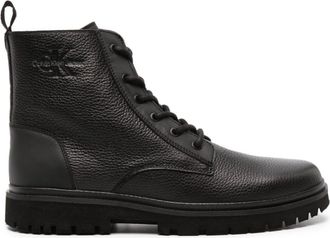 Calvin Klein Jeans 40mm leather boots - men - Calf Leather/Fabric/Polyurethane/Polyurethane/Rubber - 43 - Black